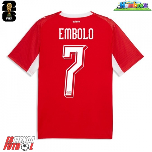 Suiza Breel Embolo #7 Primera Equipación Mundial 2026 Manga Corta